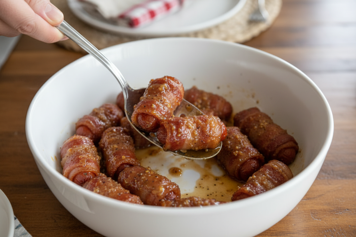 Crock Pot Bacon Wrapped Little Smokies Recipe