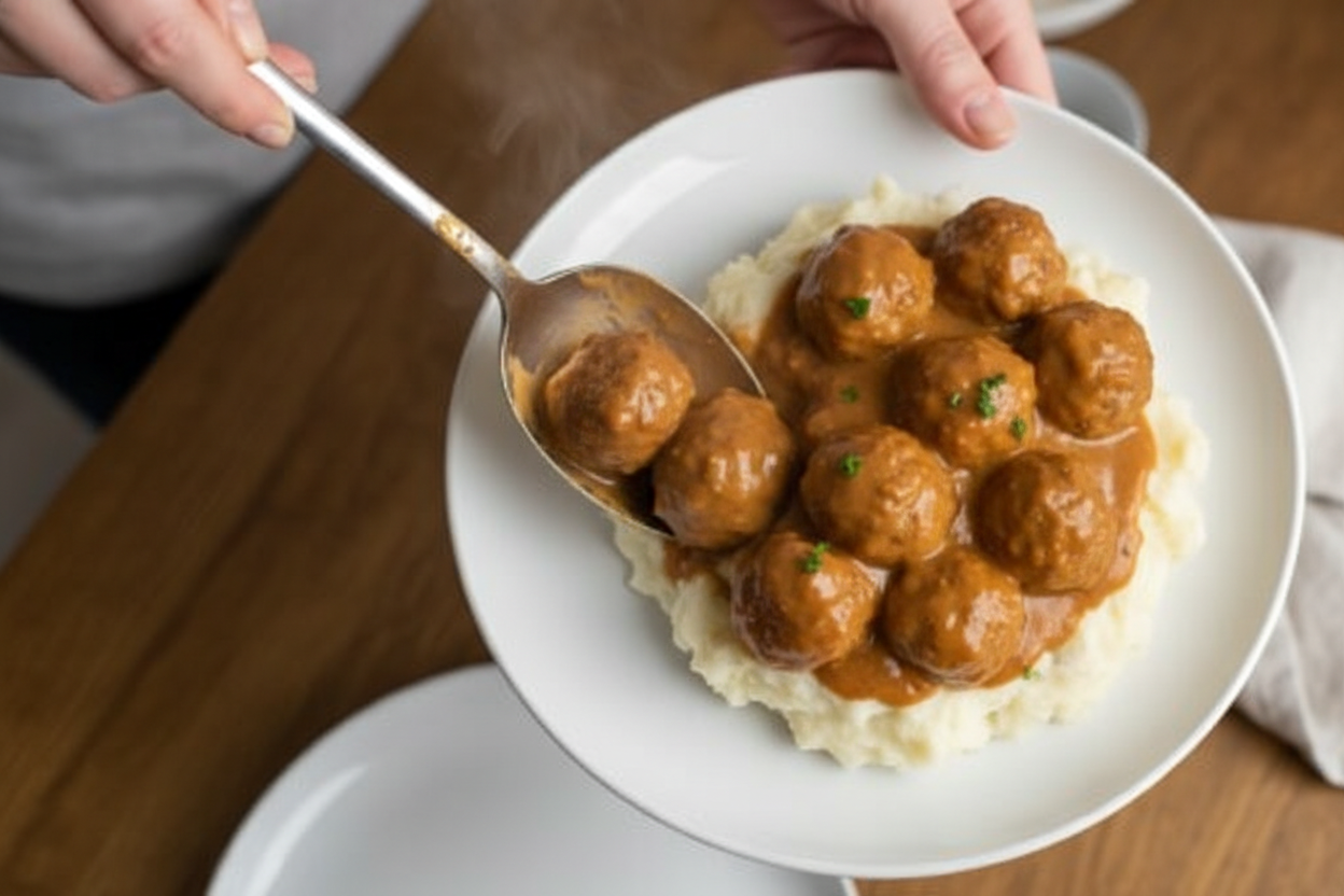 Crock Pot Meatballs and Gravy Recipe