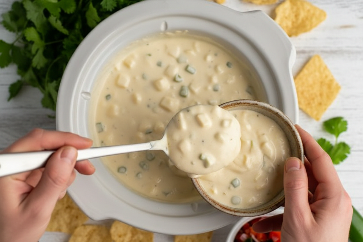Crock Pot White Queso Dip: Crock Pot White Queso Dip Recipe