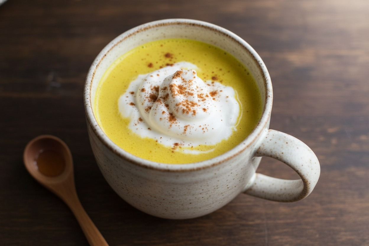 Golden Milk Latte with Coconut Cream Recipe
