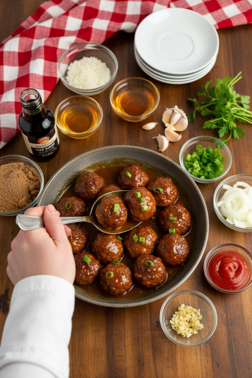 Crock Pot Honey Garlic Meatballs