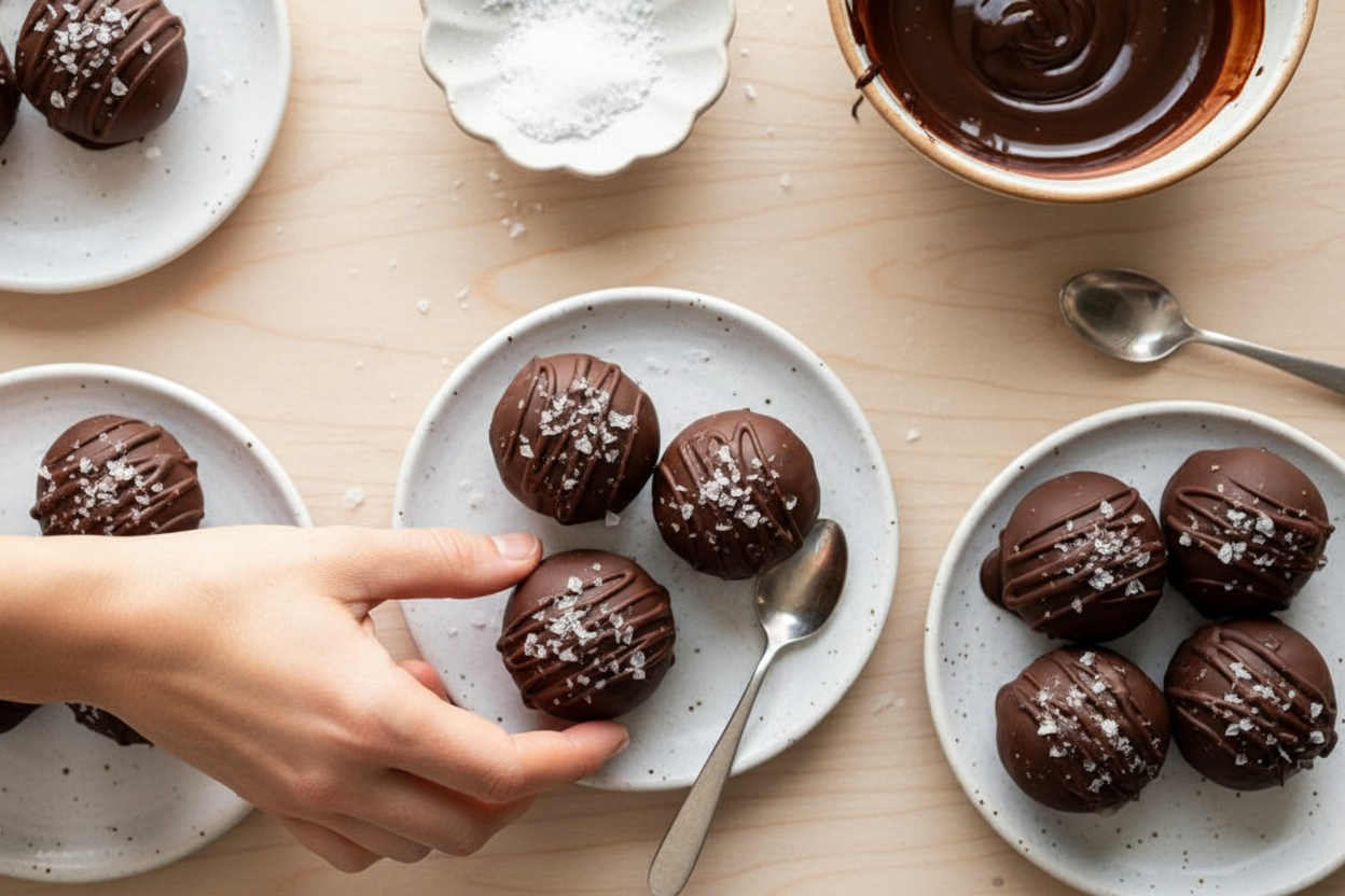 Salted Chocolate Protein Balls (Viral TikTok Recipe): Salted Chocolate Protein Balls Viral TikTok Recipe