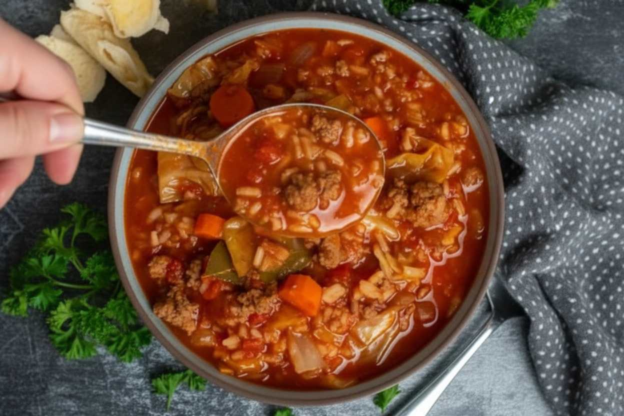 Slow Cooker Cabbage Roll Soup Recipe