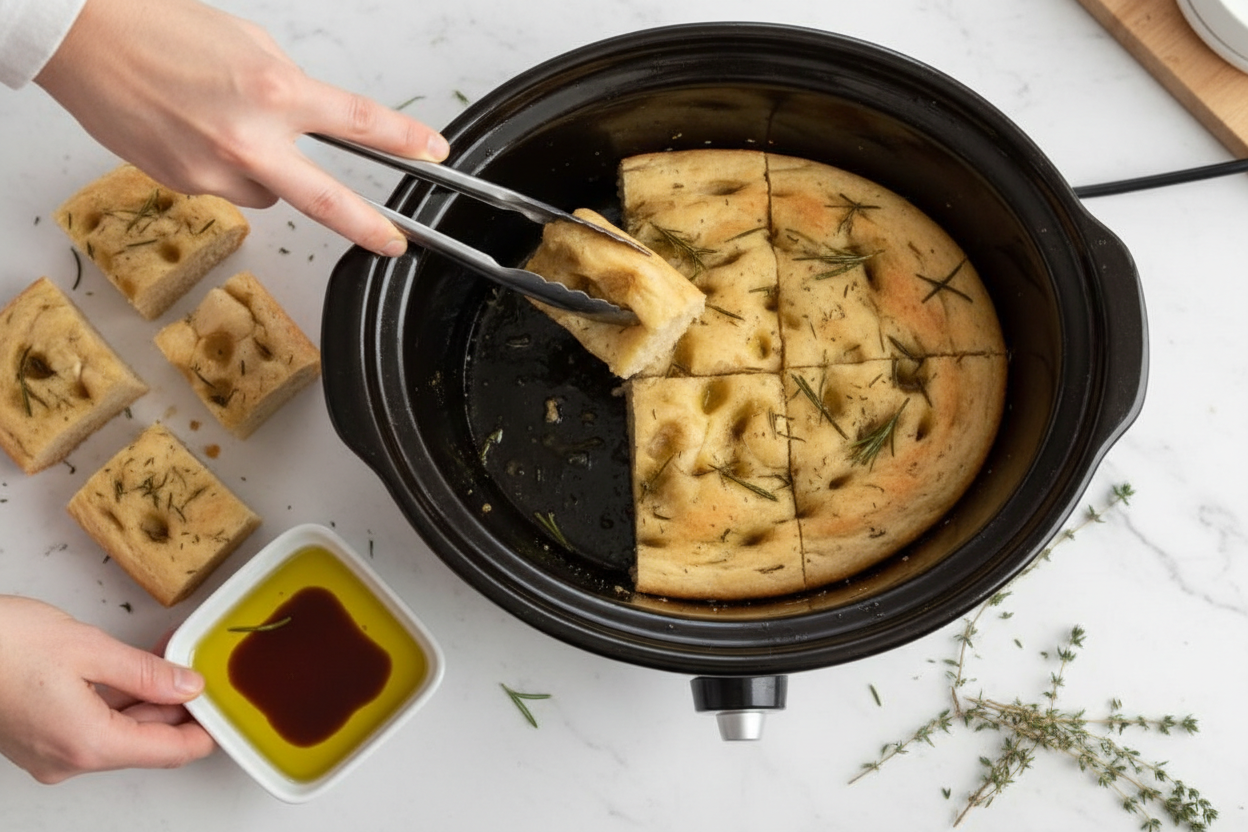 Slow Cooker Focaccia Bread Recipe