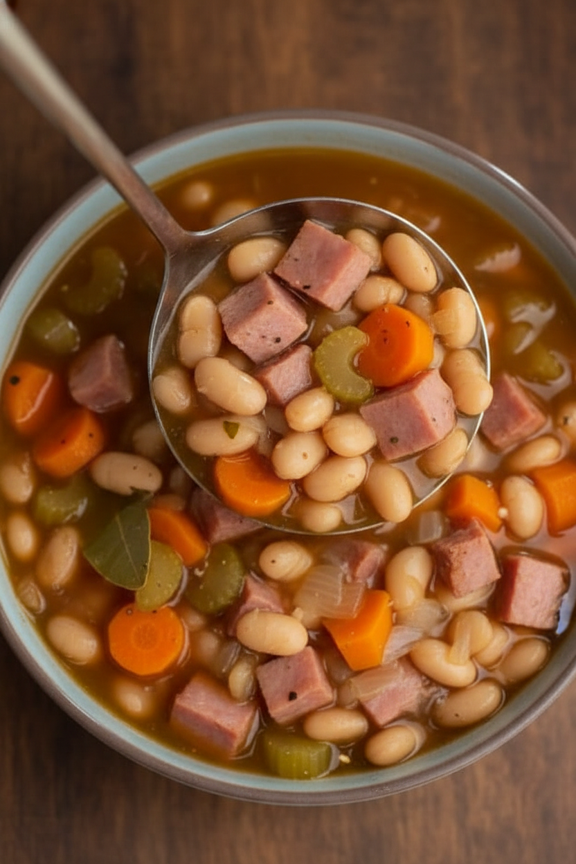 Slow Cooker Ham and Bean Soup