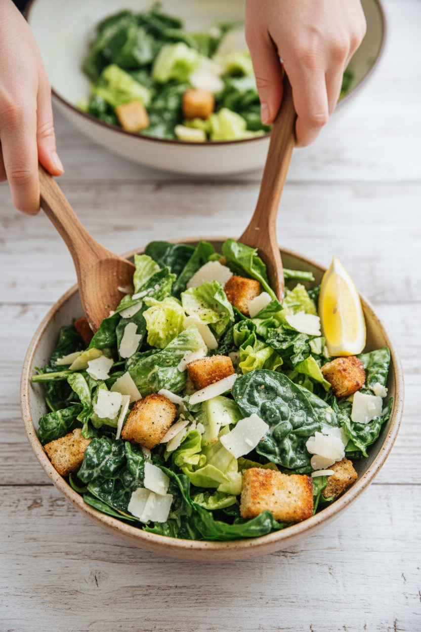 A food scientists go-to Caesar dressing (no anchovies!)