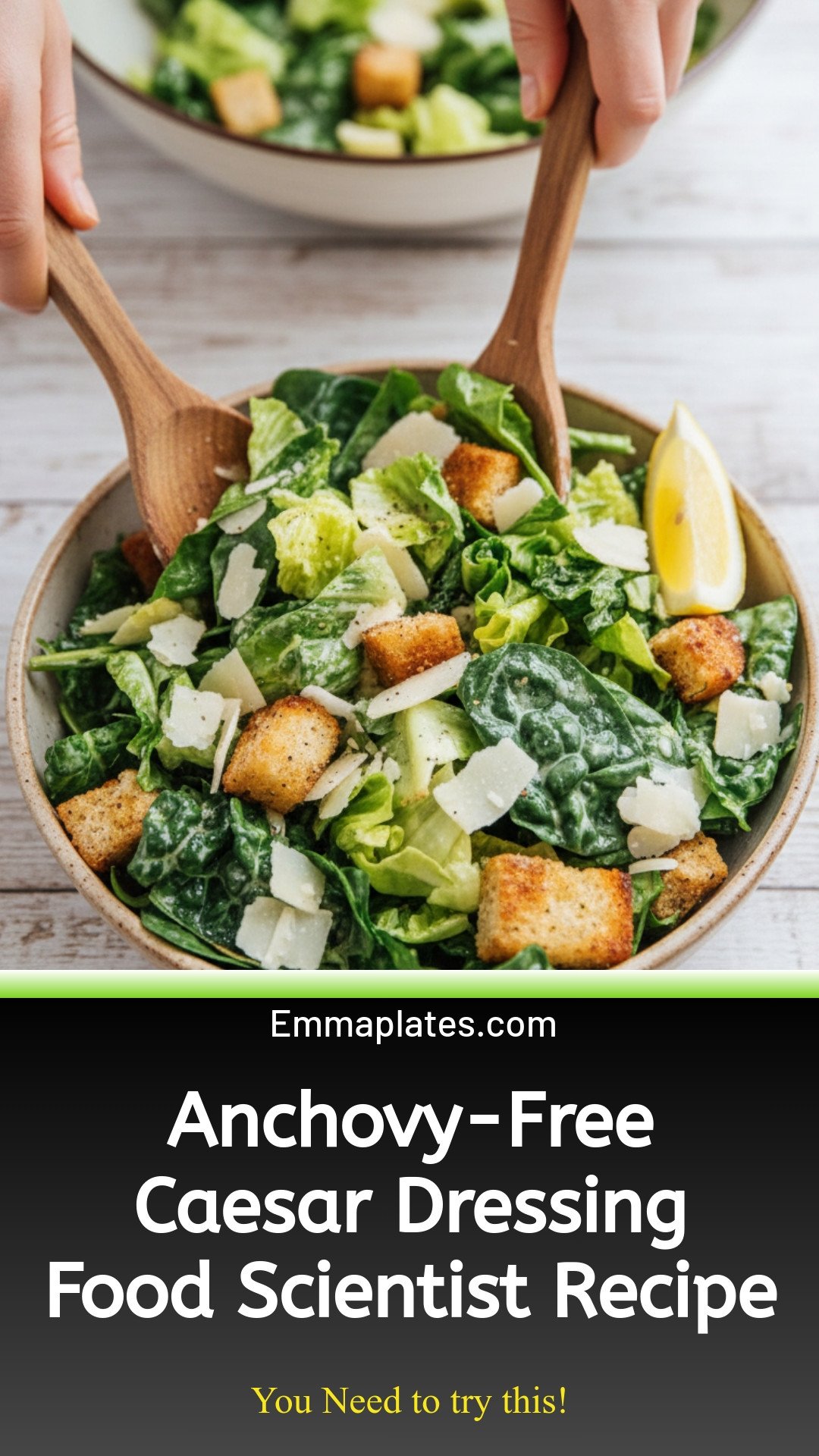 A food scientists go-to Caesar dressing (no anchovies!)