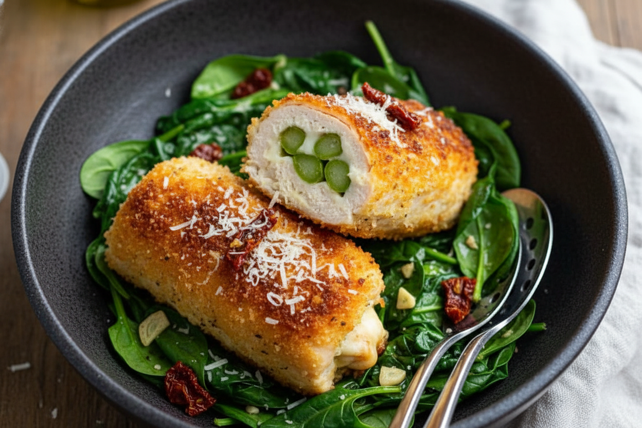 Asparagus Stuffed Chicken Parmesan: Asparagus Stuffed Chicken Parmesan Recipe
