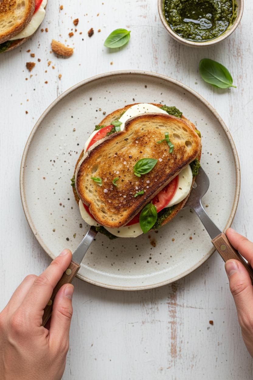 Caprese Pesto Panini Cheese