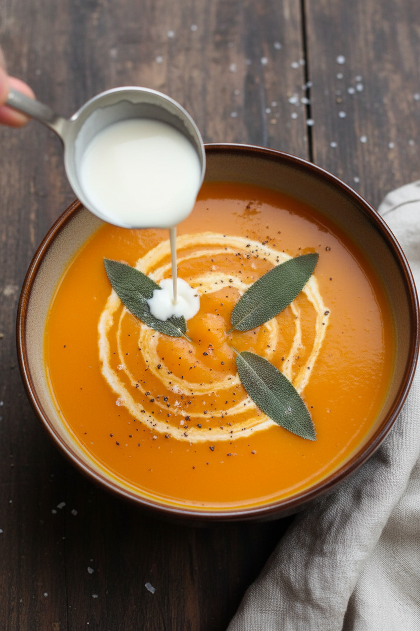 Butternut Squash Soup with Sage