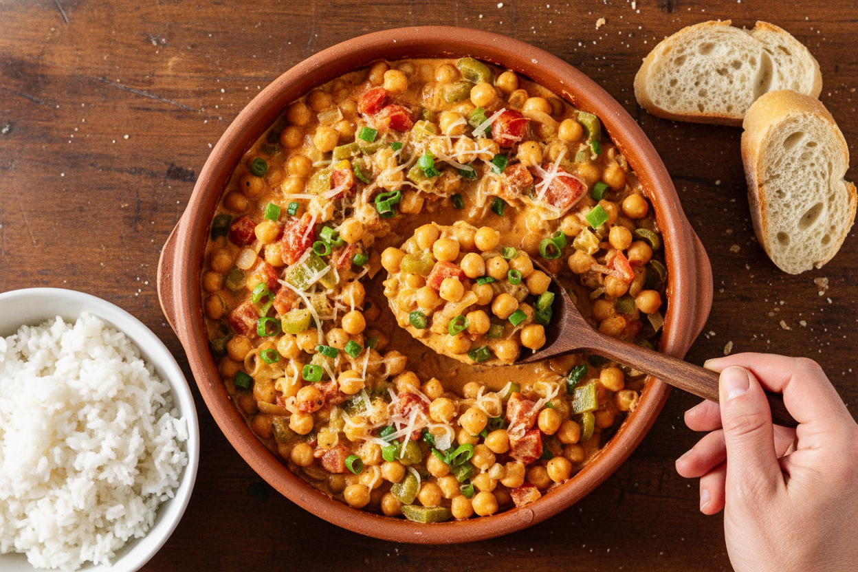 Creamy Cajun Chickpeas New Orleans Style