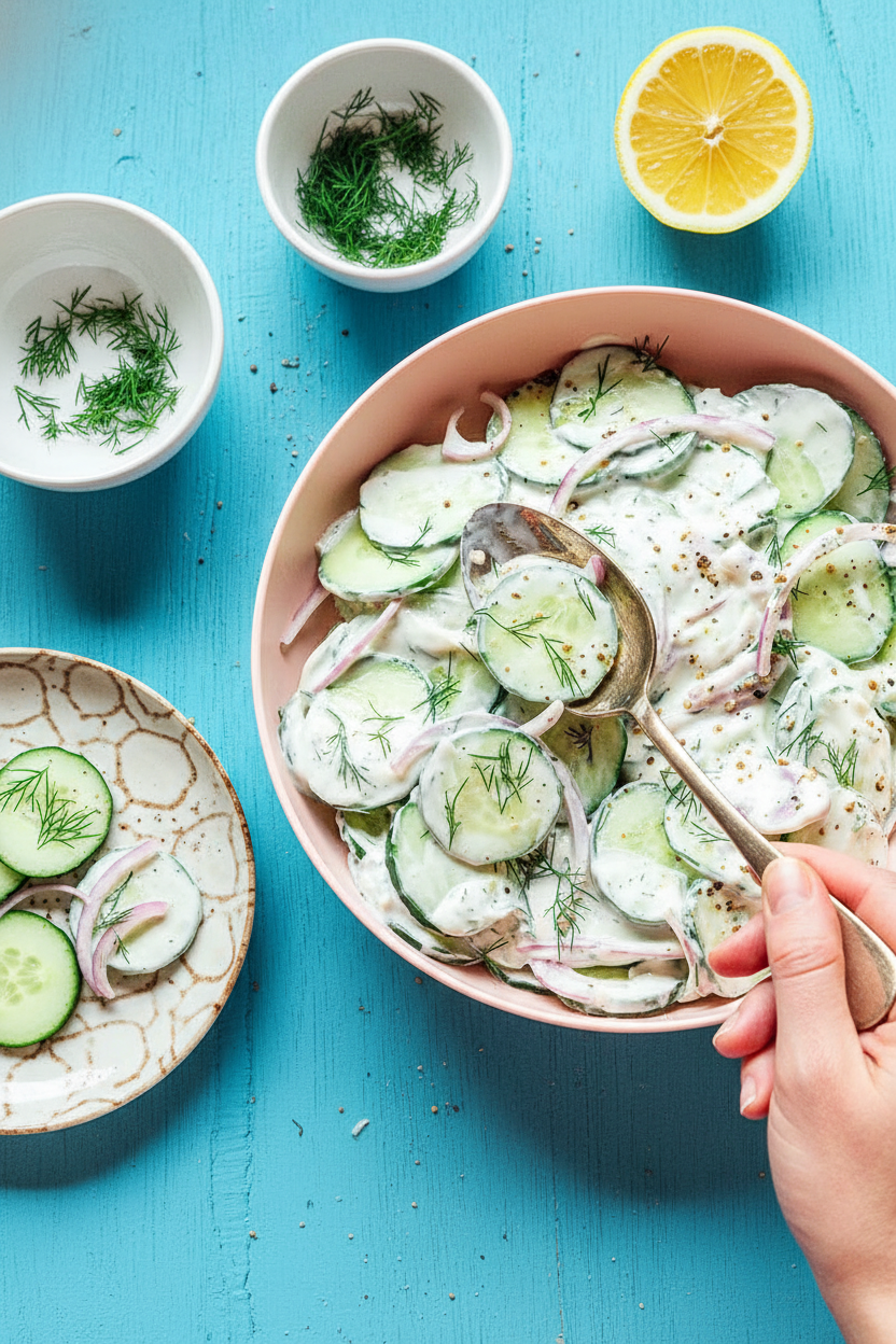 Creamy Cucumber Tzatziki Salad