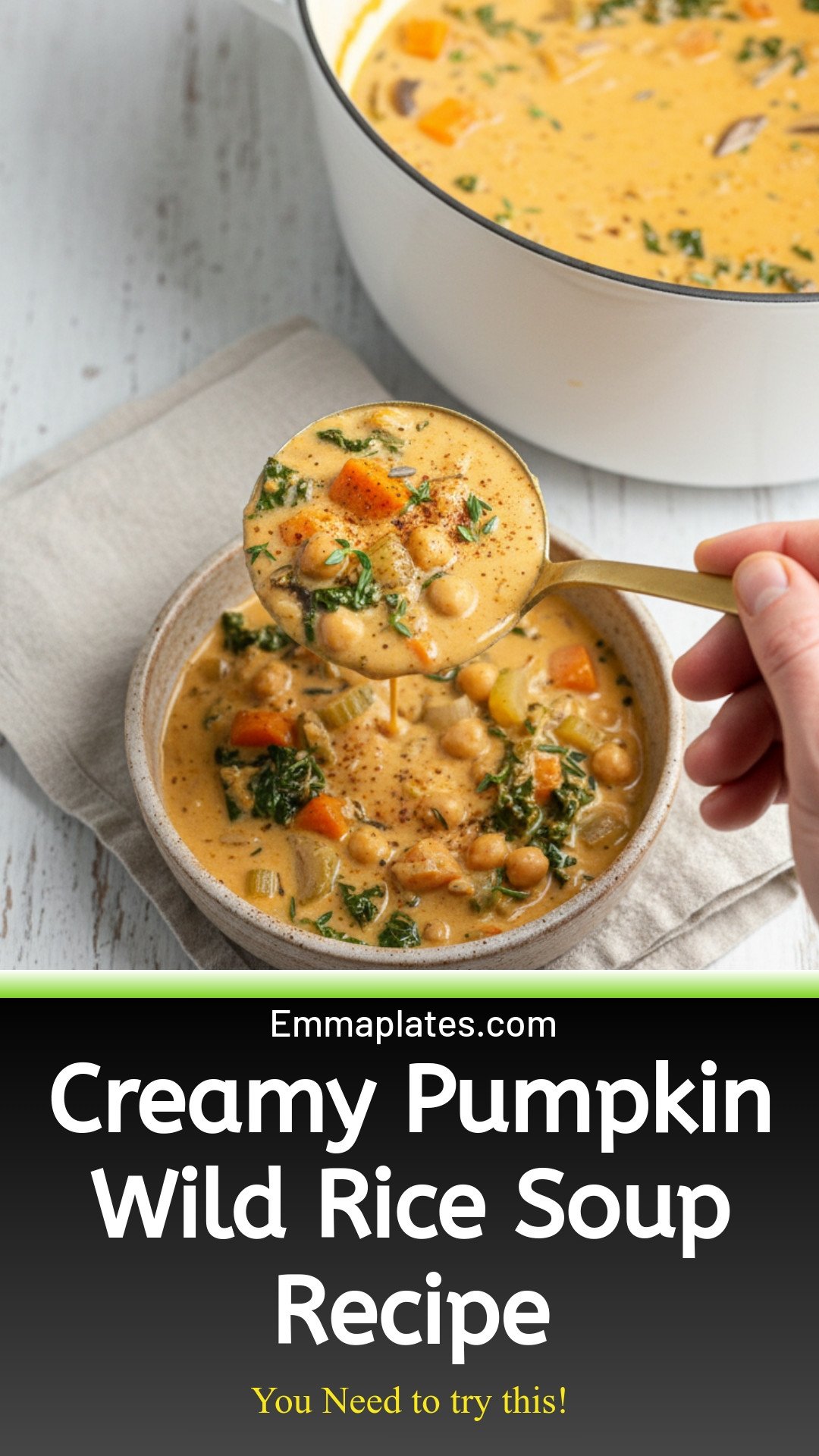 Creamy Pumpkin Wild Rice Soup