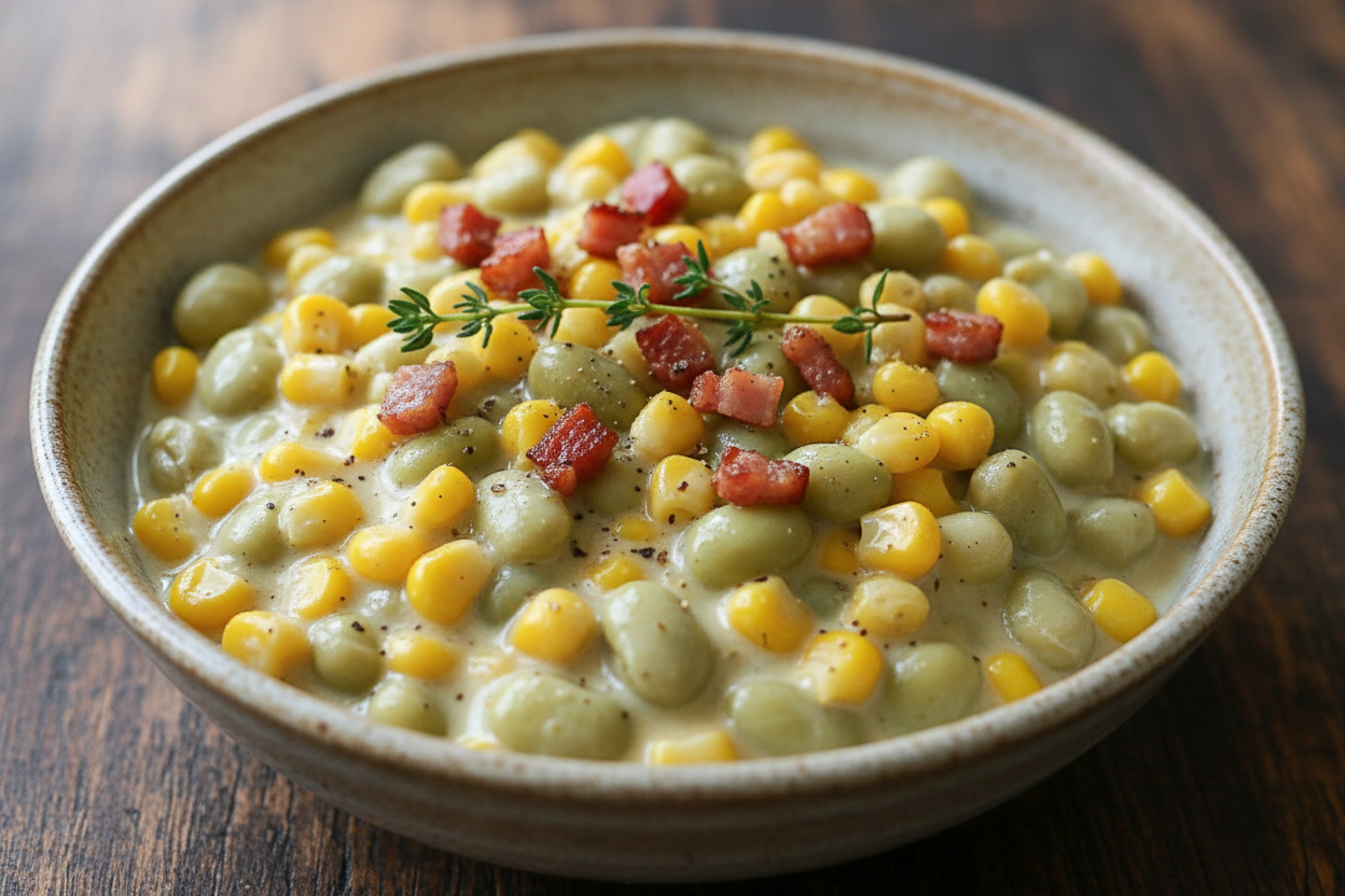 Creamy Succotash with Lima Beans and Sweet Corn Delight: Creamy Succotash with Lima Beans and Corn