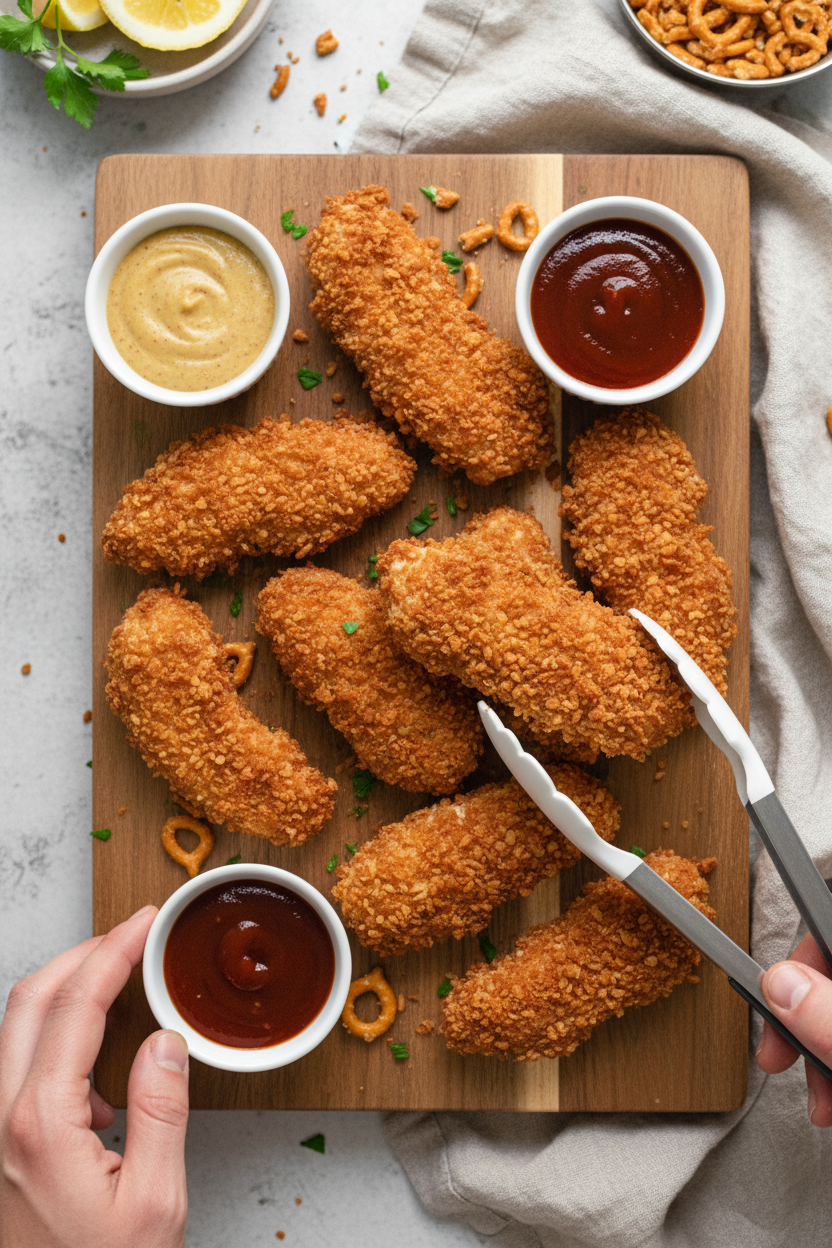 Pretzel-Crusted Chicken Tenders