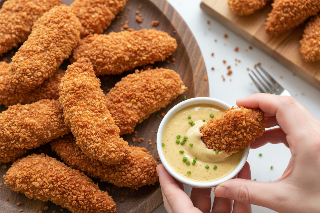 Crispy Pretzel Crusted Chicken Tenders Recipe