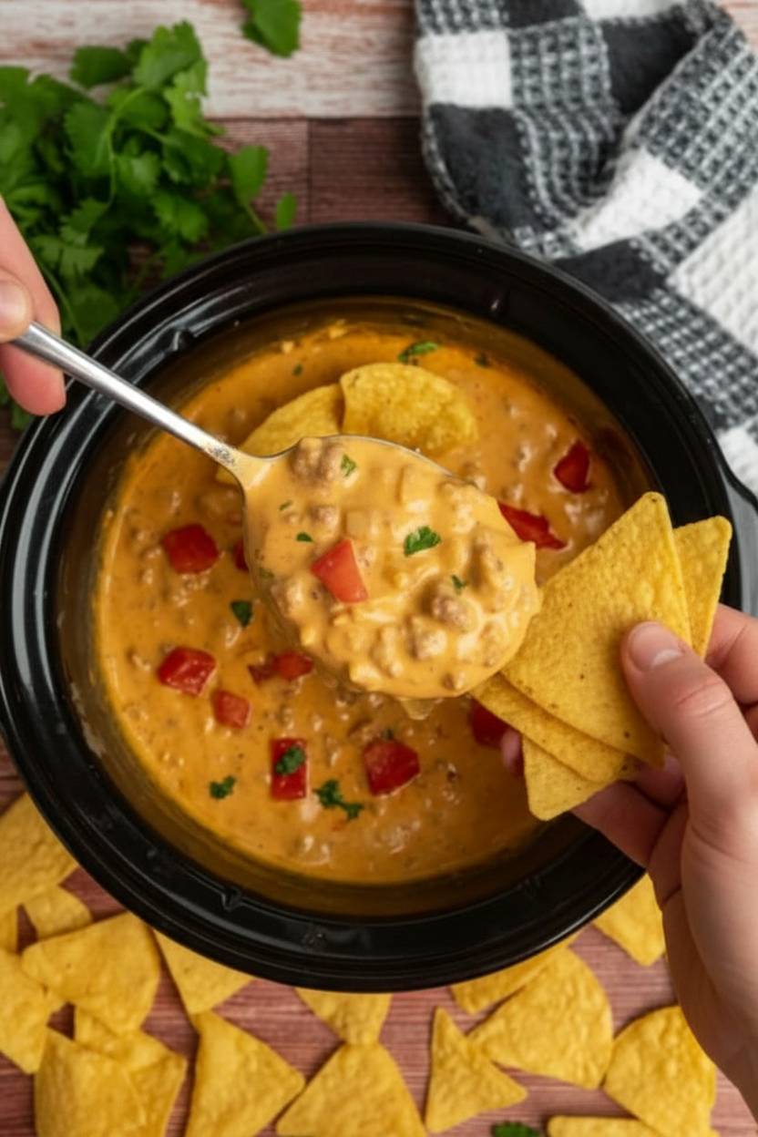Crock Pot Cheeseburger Dip