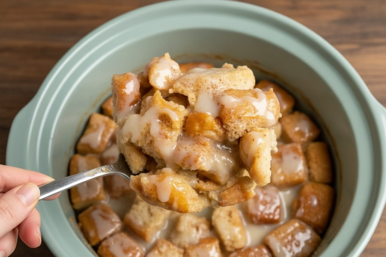 Easy Crock Pot Bread Pudding Recipe