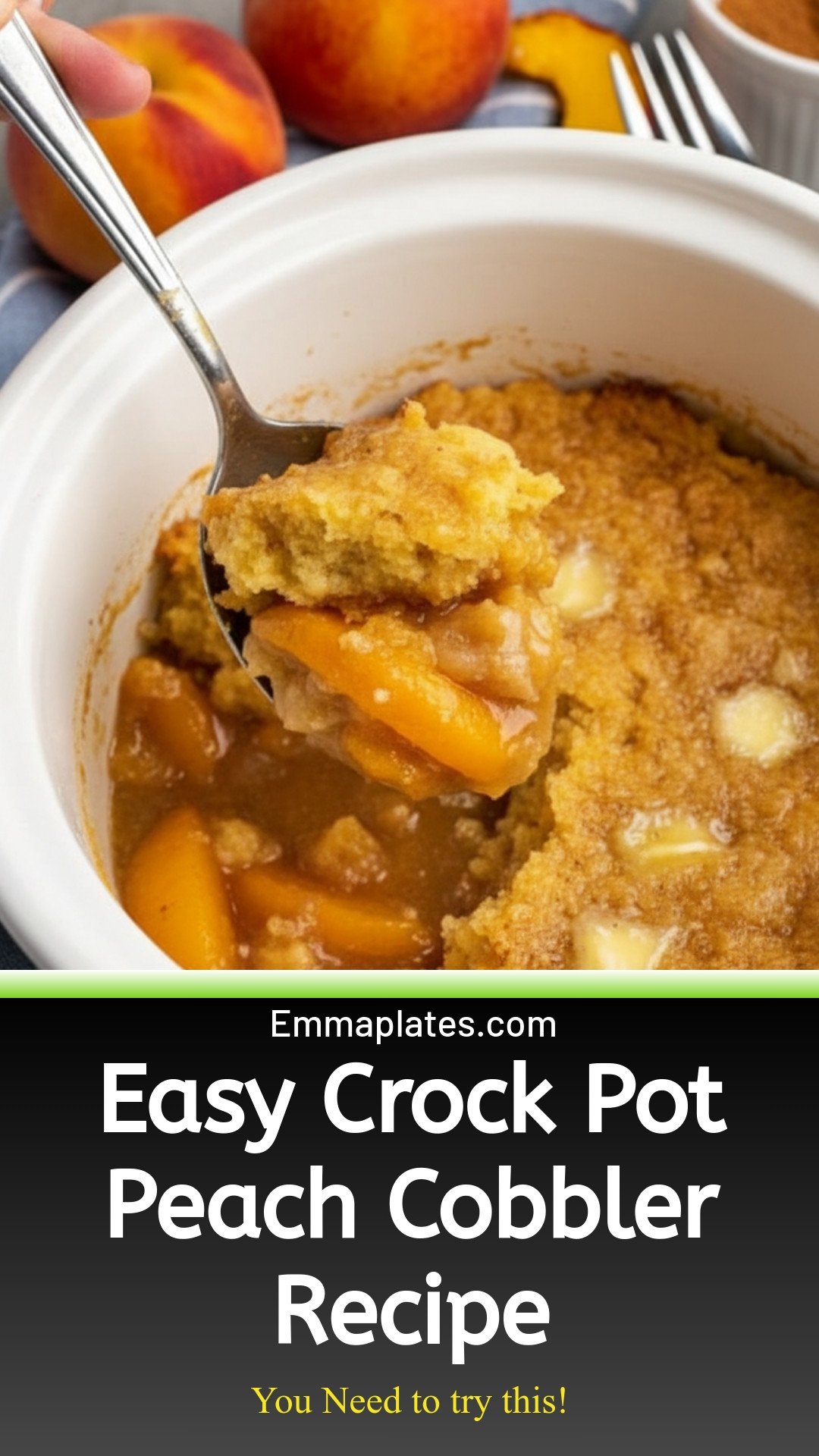 Crock Pot Peach Cobbler