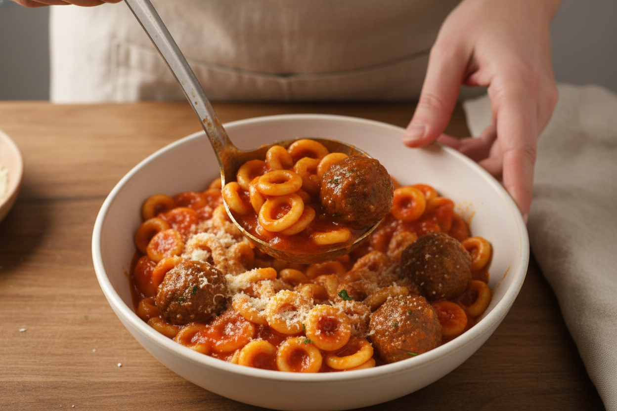 Easy Homemade Spaghetti Os with Meatballs Recipe