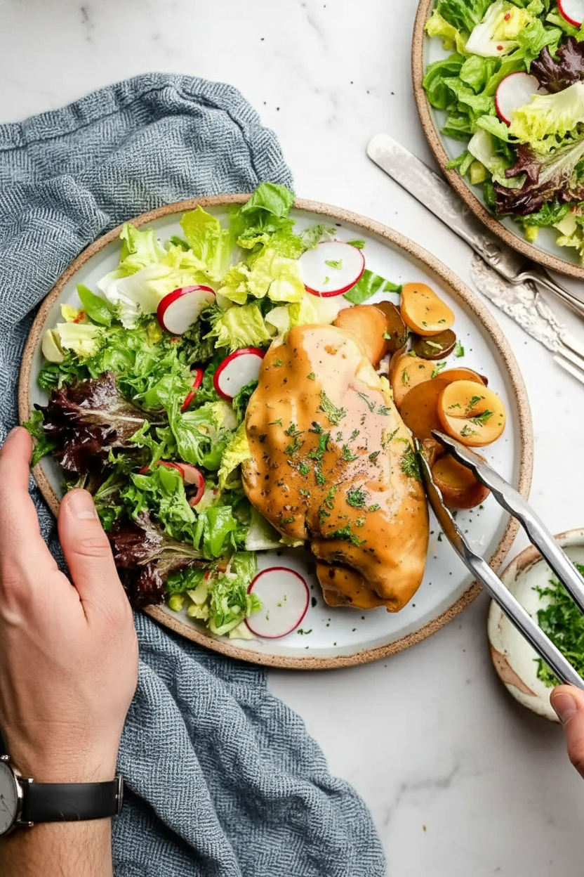 5-Ingredient Slow Cooker Maple Dijon Chicken