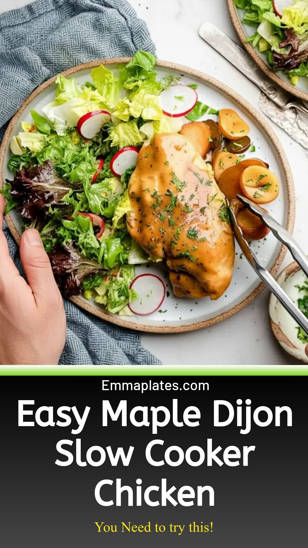 5-Ingredient Slow Cooker Maple Dijon Chicken
