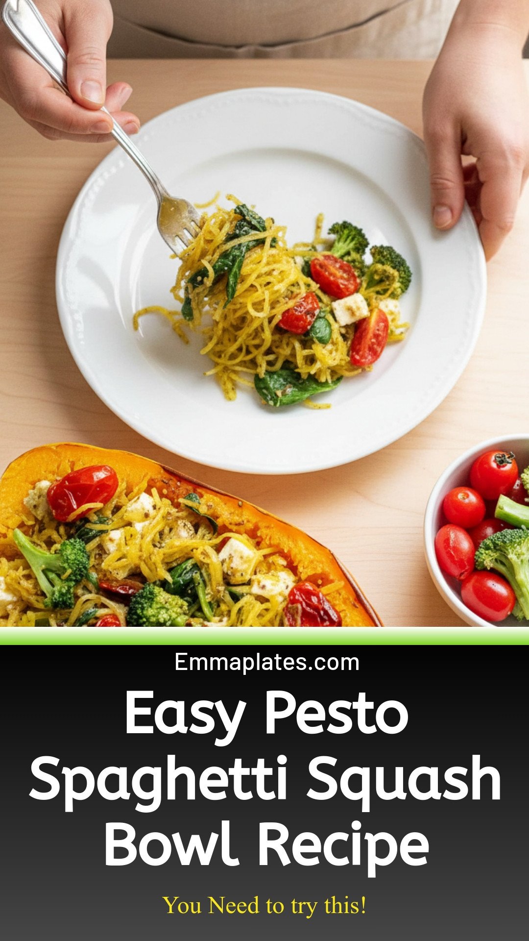 Easy Pesto Spaghetti Squash Bowls
