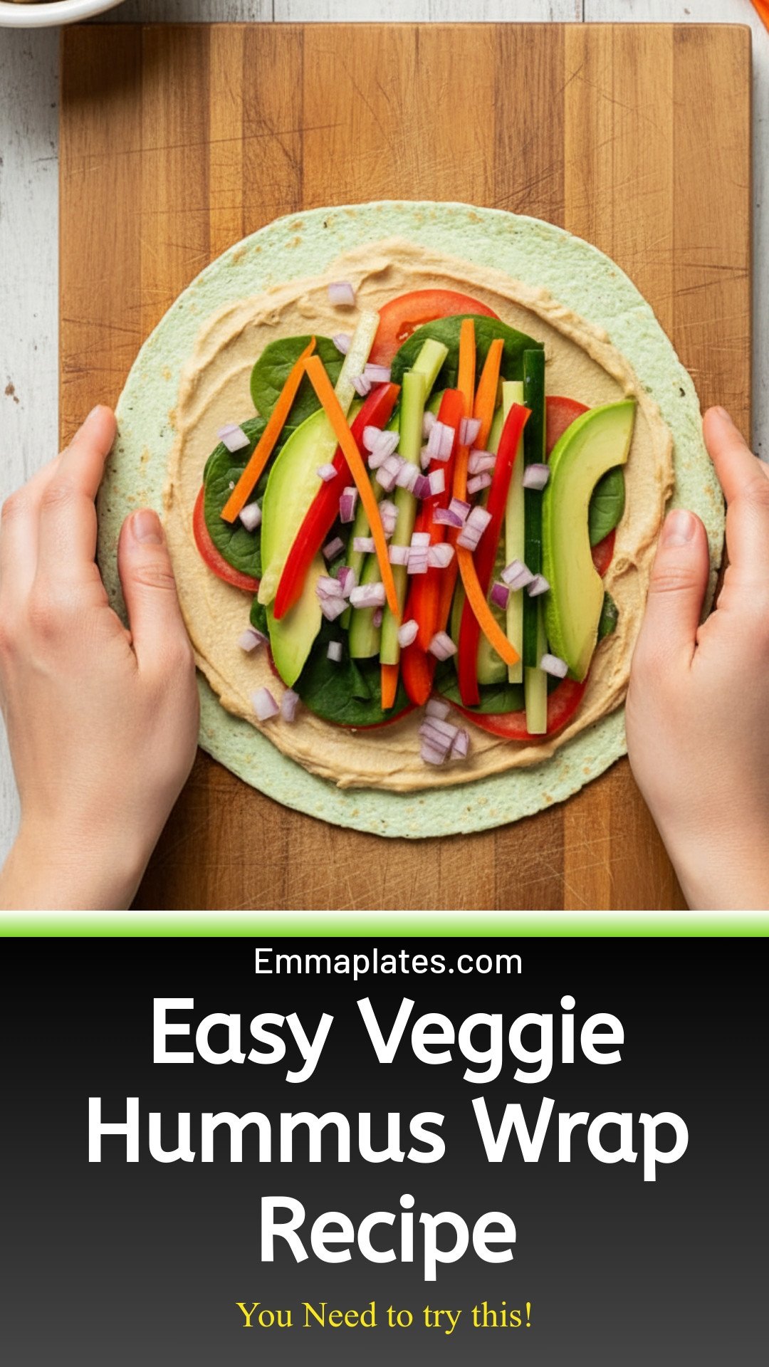 Easy Veggie Wraps with Hummus