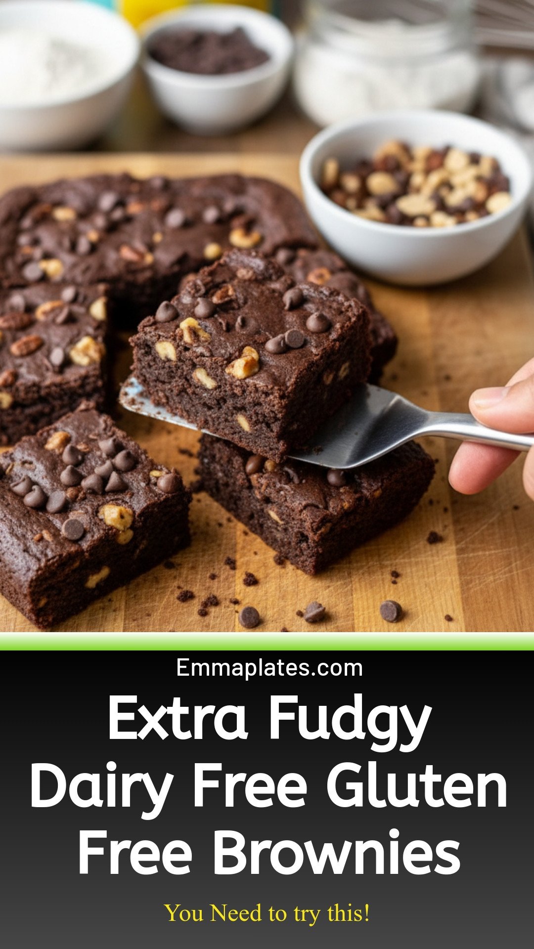 Dairy Free Gluten Free Brownies (Extra Fudgy)