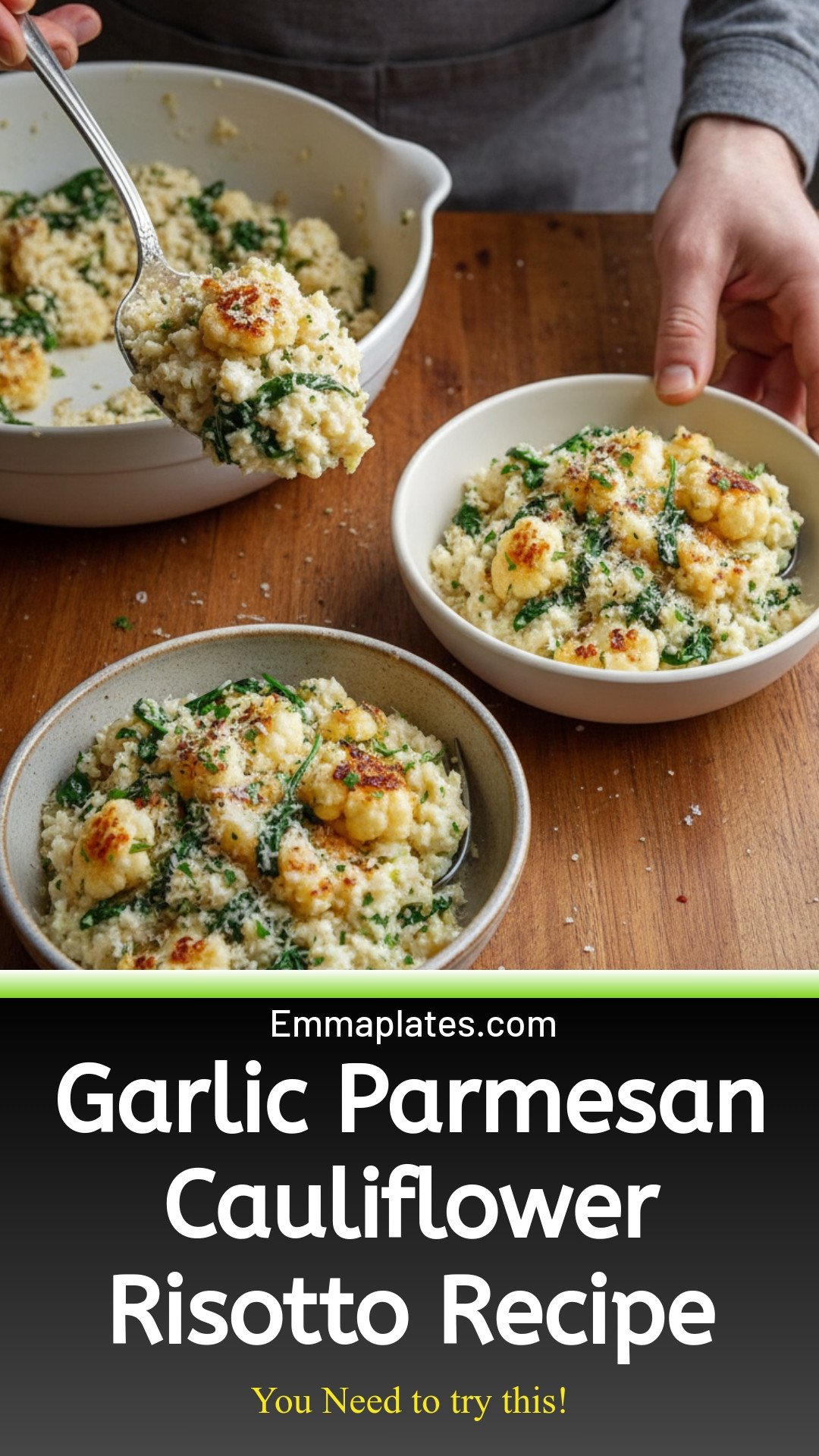 Garlic Parmesan Cauliflower Risotto