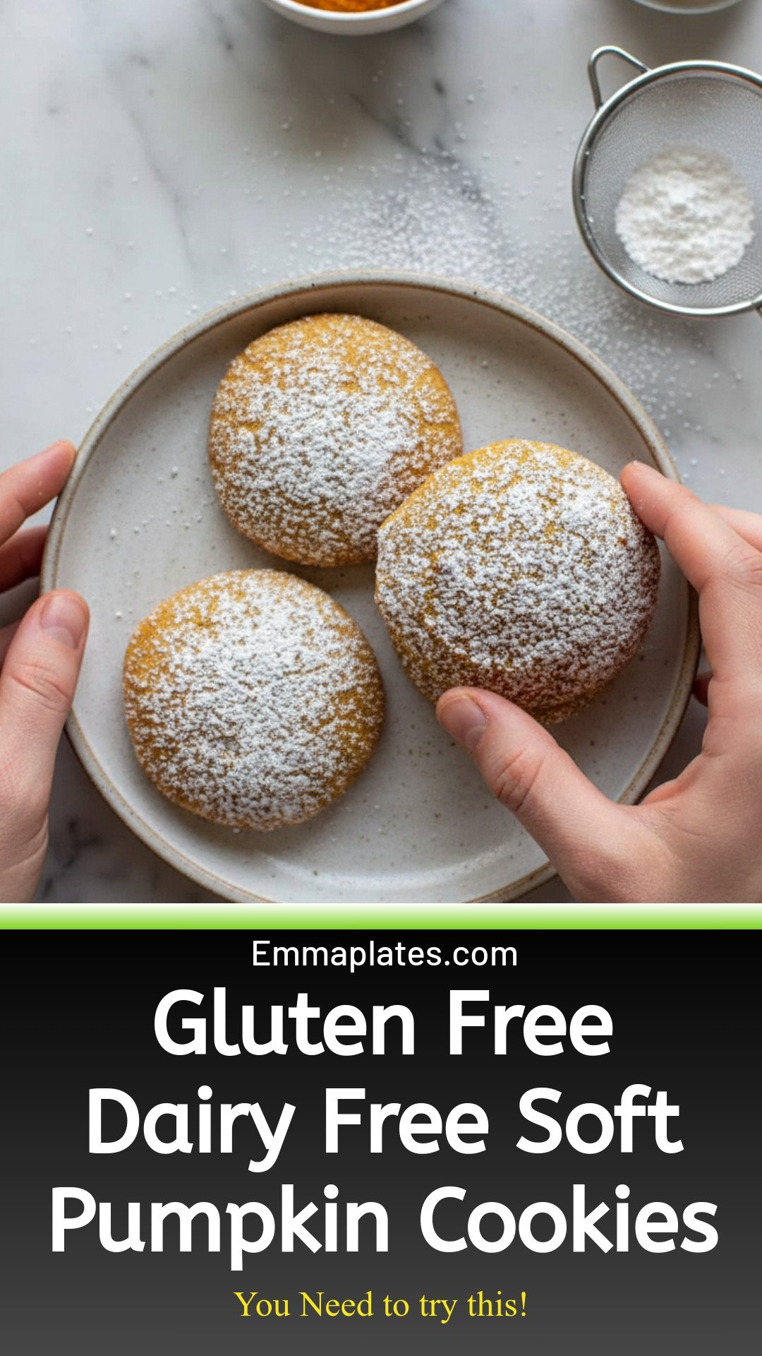 Easy Soft Pumpkin Cookies {Gluten-Free, Dairy-Free}