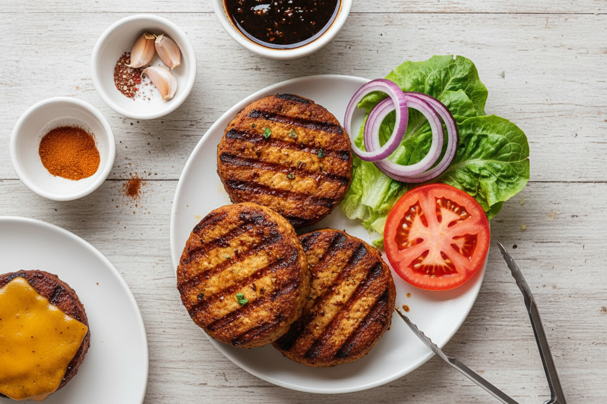Grillable Tofu Burgers (Just Cut, Marinade, & Grill!): Grillable Tofu Burgers Cut Marinade and Grill