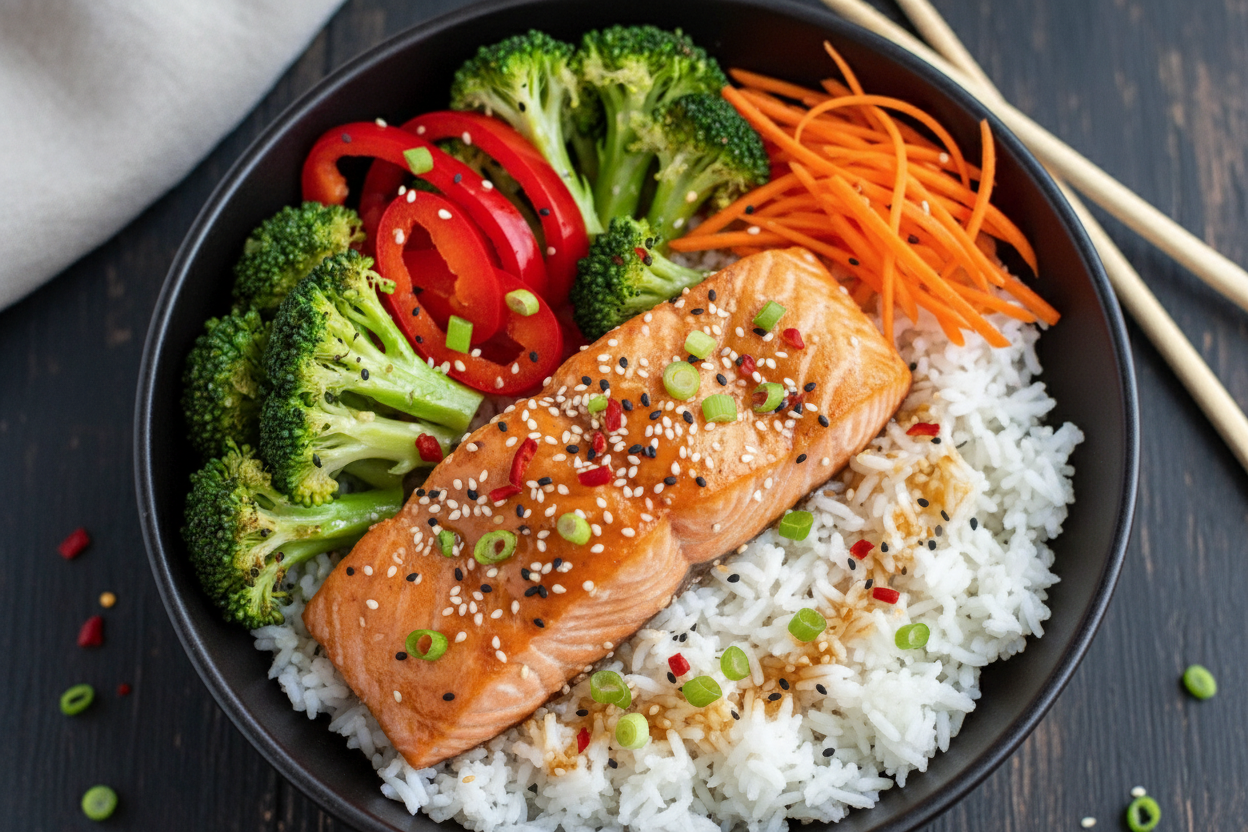 Crispy Salmon & Rice Bowl: A Healthy Meal Guide and Recipe: Healthy Crispy Salmon and Rice Bowl Recipe
