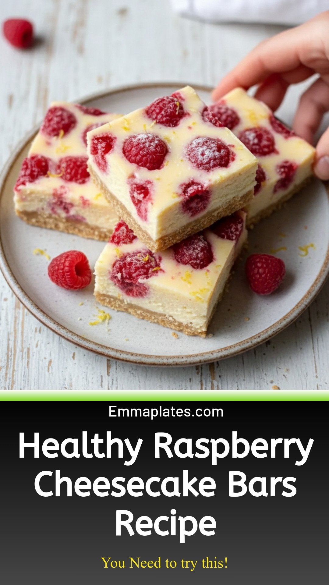 Healthy Raspberry Cheesecake Bars