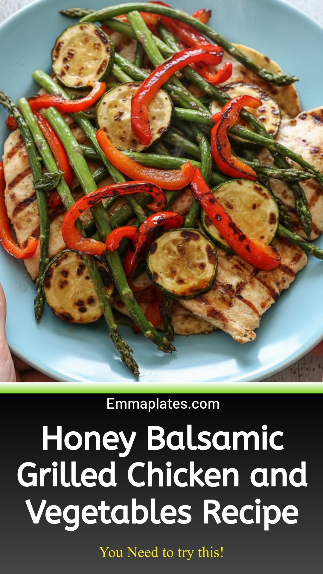 Honey Balsamic Grilled Chicken and Vegetables