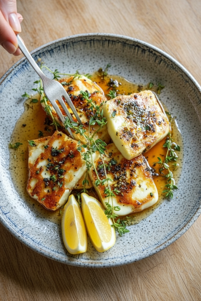 Halloumi with Honey and Thyme