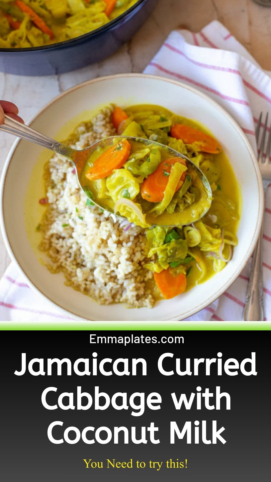 Jamaican Curried Cabbage Recipe with Coconut Milk