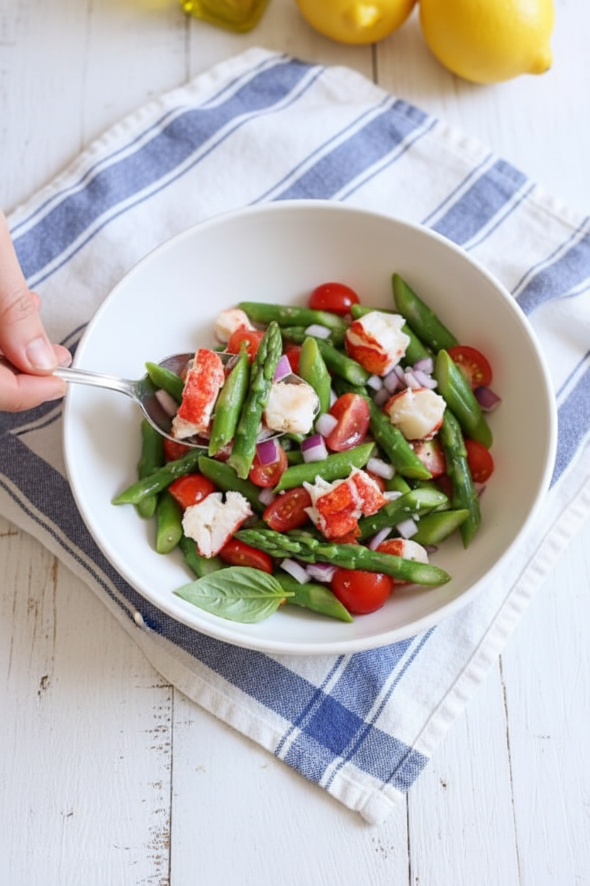 Lobster Asparagus Chopped Salad