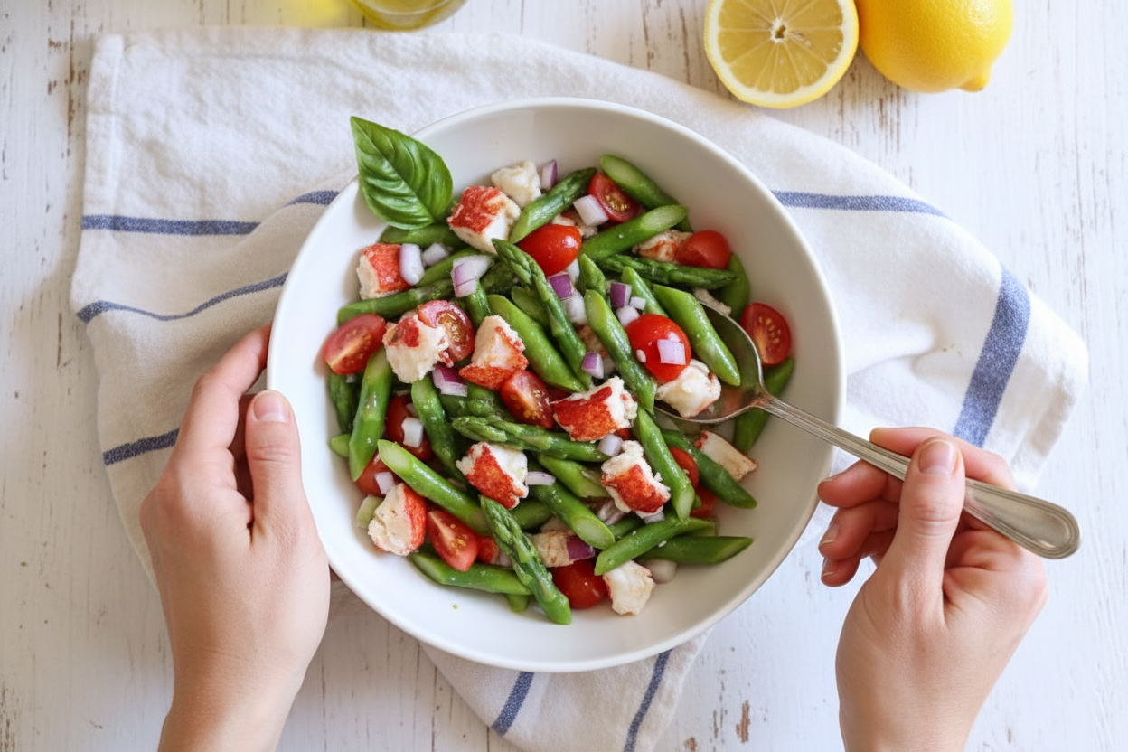 Lobster Asparagus Chopped Salad Recipe