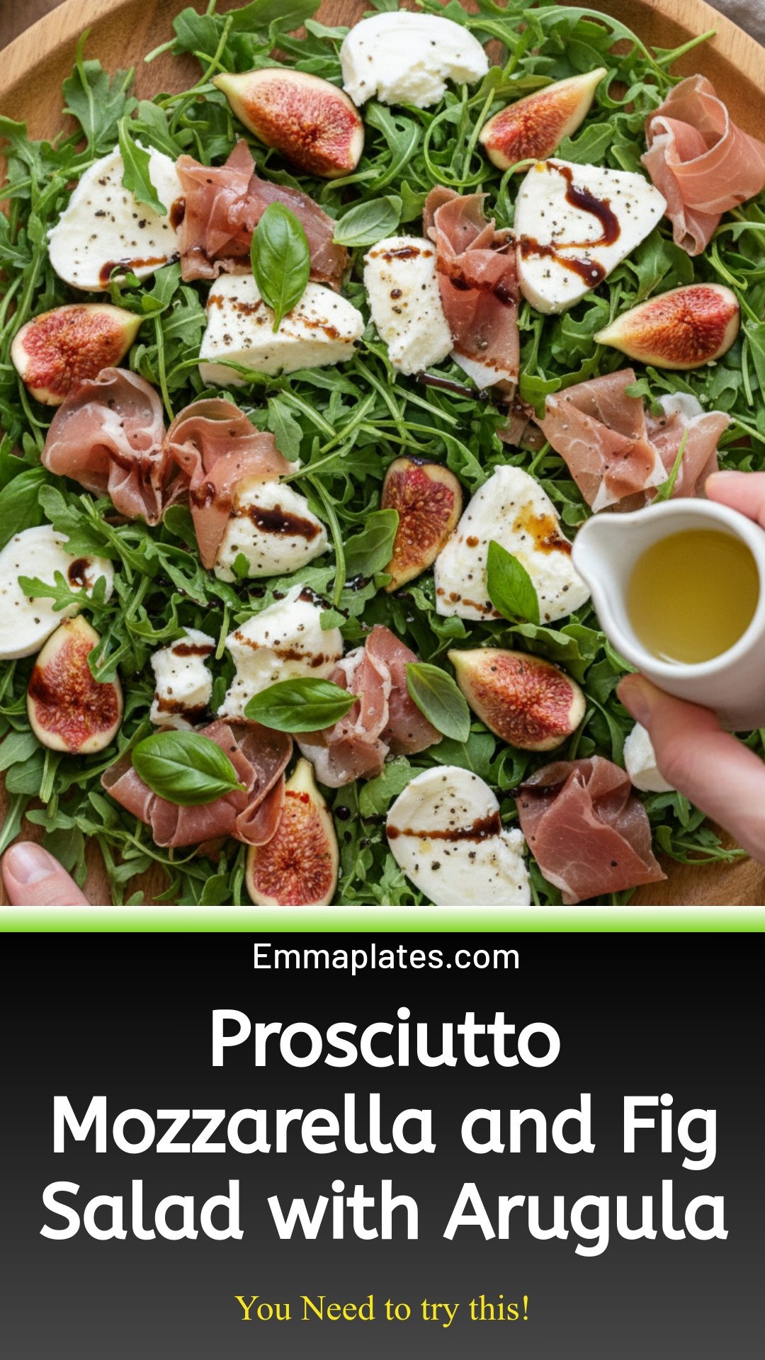 Prosciutto, Mozzarella and Fig Salad with Arugula