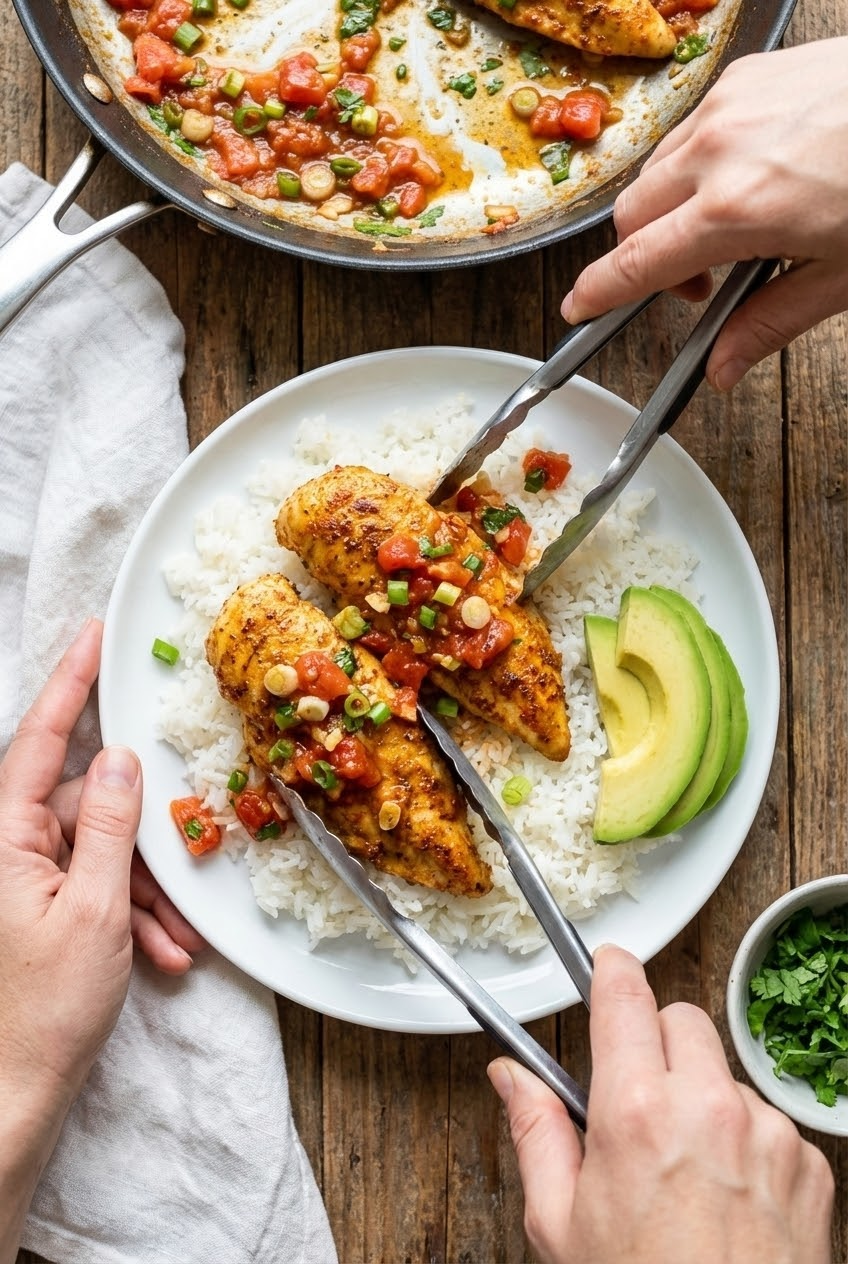 Weeknight Skillet Sazon Chicken Tenders