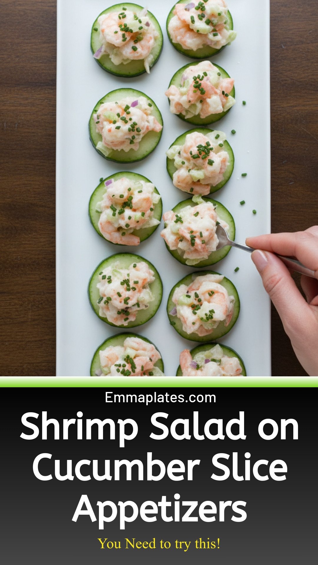Shrimp Salad on Cucumber Slices