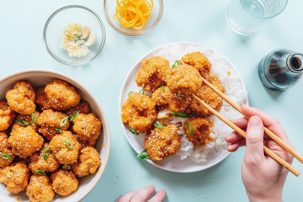 Sticky Orange Cauliflower Recipe (30 Minutes!) : Sticky Orange Cauliflower Ready in 30 Minutes