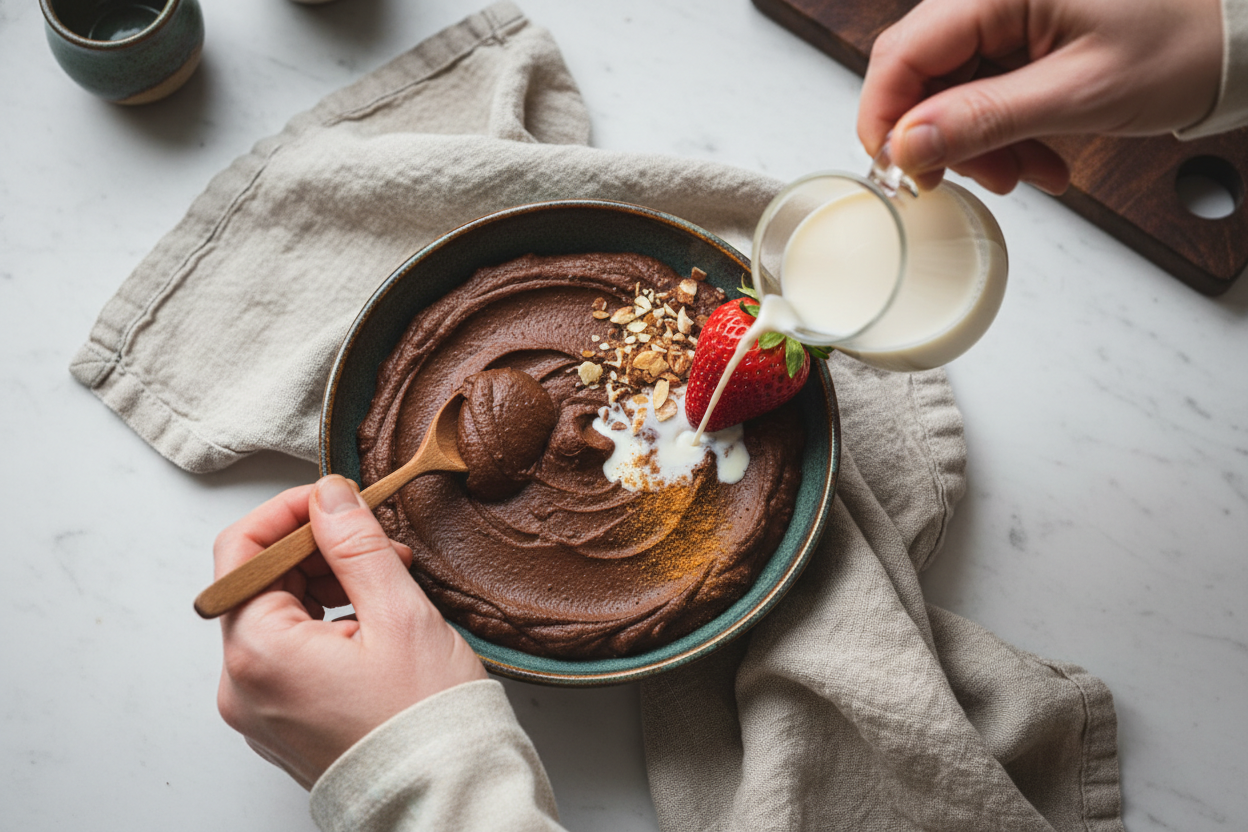 Tahini-Free Dark Chocolate Dessert Hummus Recipe