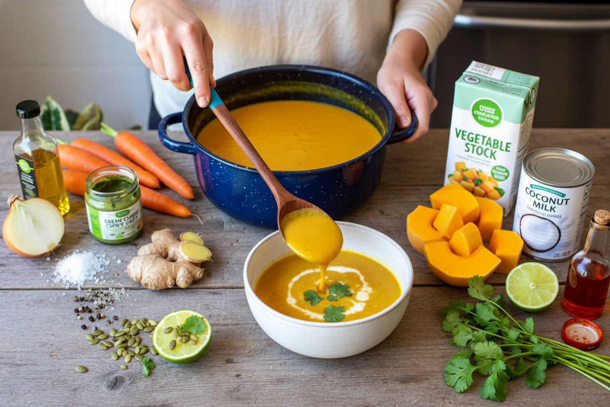 Thai Butternut Squash and Carrot Soup Recipe