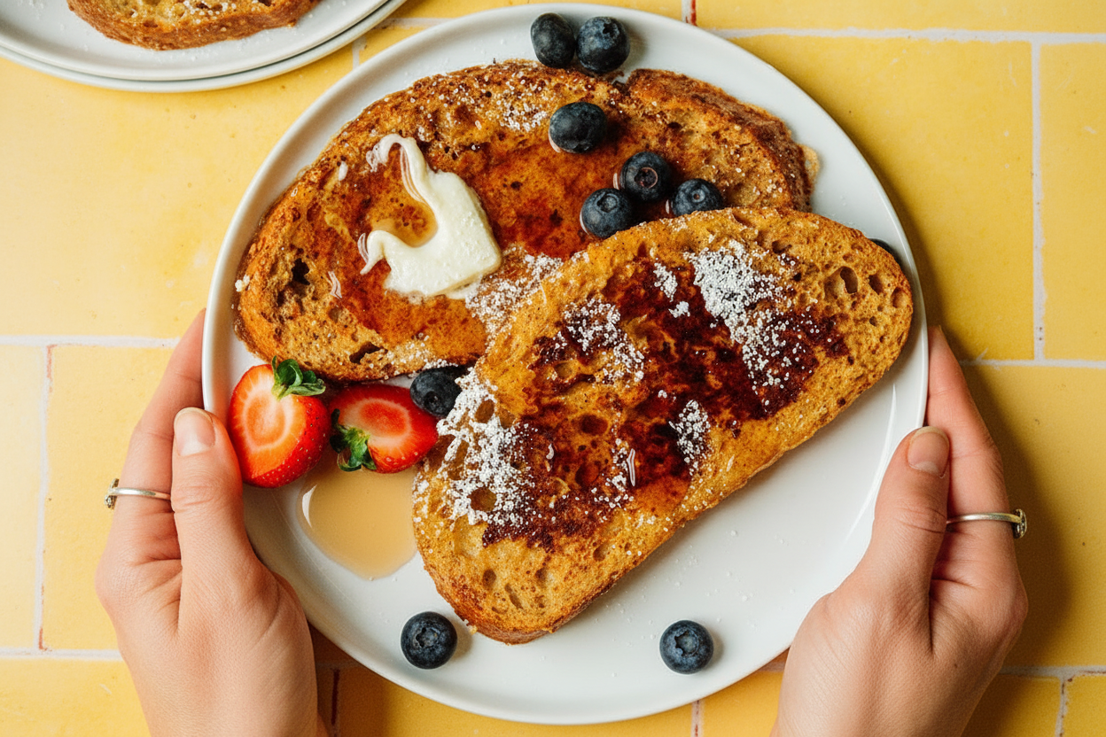 Easy Eggless French Toast (Vegan!): Vegan Easy Eggless French Toast Recipe